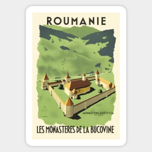 Roumanie Romania Vintage Poster 1930s Sticker